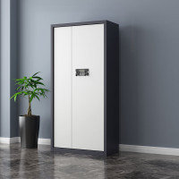 悦山钢制文件柜无斗通体保密柜灰白套色电子密码锁900*420*1850mmYSOA3fo03DZHTB