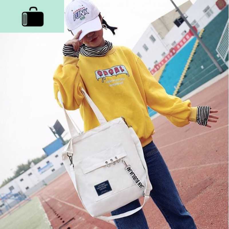 帆布包女单肩包斜挎包简约百搭学生小清新韩版韩国原宿风ulzzangNEW LAKE女士单肩包