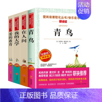 [4本]青鸟+在人间+我的大学+爱的教育 [正版]青鸟书籍 儿童文学读物小学生三四五六年级课外阅读书籍青少年儿童名著