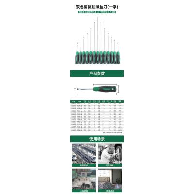 长鹿 Changlu CL510953 双色柄抗油螺丝刀5*125一字