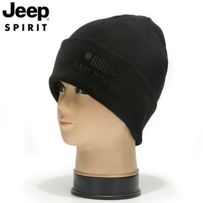JEEP 吉普 毛线针织帽子男女保暖帽子秋冬户外套头帽情侣帽