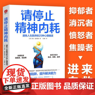 请停止精神内耗 莎拉·迪芬巴赫 著 避免人生脱序的25种心理偏误 励志