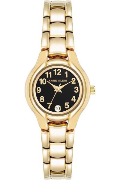 Anne Klein手表女日期显示时针分针秒针石英圆形表盘24毫米表径