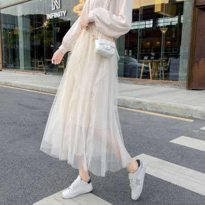 伊努特150森系半身纱裙女夏轻熟风小矮个子超仙长款145春穿搭配显高蕾丝