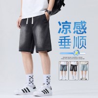 牛仔短裤男士春夏薄款潮牌星空直筒休闲五分宽松帅气裤子2026新款