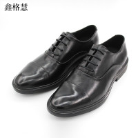鑫格慧 三接头男士正装纯皮皮鞋 系带款 双
