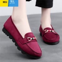 聚范老北京布鞋女单鞋豆豆鞋2020新款一脚蹬平底妈妈鞋软方口