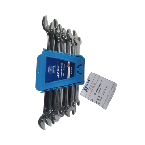 塑架套装公制精抛光双开口扳手6PCS