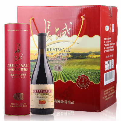 长城优级解百纳干红葡萄酒整箱圆筒装750mL*6
