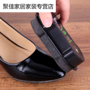 家柏饰(CORATED)双面鞋蜡皮鞋擦 无色亮鞋海绵鞋擦皮革护理油鞋擦 鞋油鞋刷 黑色