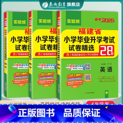 25版福建语数英三本套 小学升初中 [正版]备考2025福建小升初升学套装 2024福建省小学毕业升学考试卷精选真题卷2