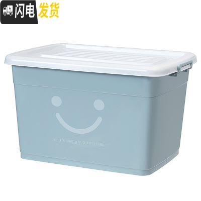 三维工匠250收纳箱塑料特大号衣服储物箱玩具整理箱家用有盖收纳盒三件套