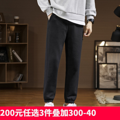 [2.5折价66元]唐狮休闲裤灰色运动裤夏季百搭潮流韩版宽松垂感休闲裤卫裤