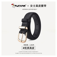 啄木鸟皮带女2025新款真皮牛皮裤带简约百搭韩版ins配牛仔裤腰带