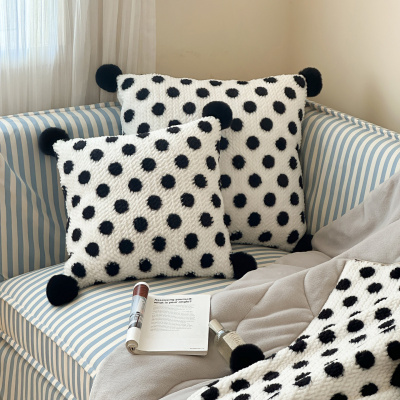 新款韩式毛球波波两用二合一靠垫被可收纳车载办公午休抱枕被