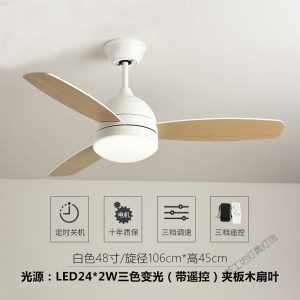 苏宁放心购 风扇灯 餐厅吊扇灯儿童房间风扇灯家用电风扇灯简约现代卧室风扇吊灯餐厅