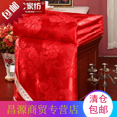结婚被子贡缎提花新婚庆喜被大红色子母被双人空调春秋加厚冬被芯