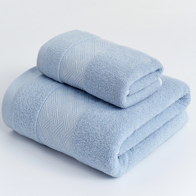 天山柔 70*140cm 400g 全棉酒店风麦穗纹 浴巾 (计价单位:条) 天蓝