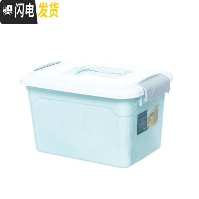 三维工匠X-透明手提零食摆件收纳整理箱储物箱收纳箱塑料小号箱