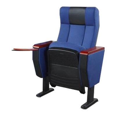 臻远ZY-LTY-31 礼堂椅剧院椅会议室椅子蓝色带后写字板单人位