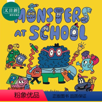 [正版]混乱的怪物城 怪物校园 Nina Dzyvulska Monsters at School 英文原版 儿童图画
