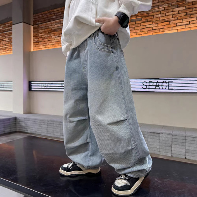 男童春装牛仔裤2026新款儿童裤子春秋款宽松中大童直筒裤春季