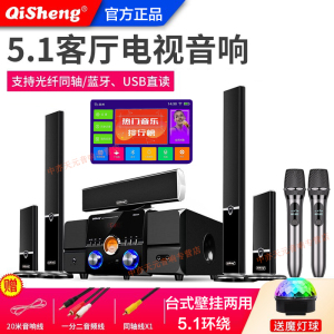 奇声5.1家庭影院2301音响套装家用客厅无线环绕组合音箱重低音柱电视全套设备K歌蓝牙功放机低音炮