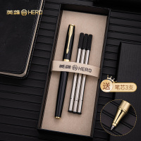英雄(HERO) 宝珠笔礼盒商务签字笔黑色金属水笔礼盒套装签名笔礼物礼品笔E609