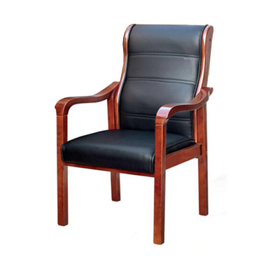 迅迈 橡木耳朵椅 办公椅 将军椅 会议椅 职员椅 皮质接待椅 培训椅 麻将椅 棋牌椅680*680*980mm