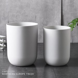 绵冠垃圾桶北欧客厅厨房卫生间创意可爱卧室家用简约无盖