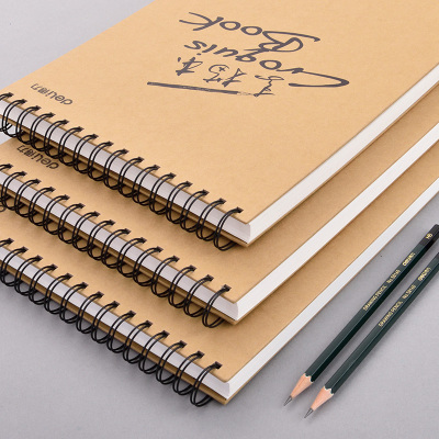 得力（deli）A4素描本学生用速写本美术生专用8k16k空白图画手绘专业彩铅画纸4k绘画水彩8B5软面小镇故事40页