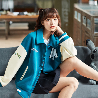 [3件8.5折101.9元,叠加优惠券]唐狮棒球服女冬加厚新款加绒秋冬运动百搭休闲外套时尚秋季