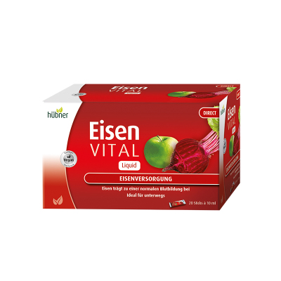 进口铁剂-德国进口hubner赫柏娜铁元素/Eisen孕妇成人补充铁元素便携红铁剂20条200ml