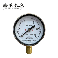 嘉禾长久 氧气压力表减压器表头 YO60 0-25Mpa 块