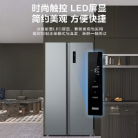 美的(Midea)家用电冰箱一级能效变频节能 570升双开门对开门冷无霜大容量BCD-570WKPM(E) 钛钢灰-星烁