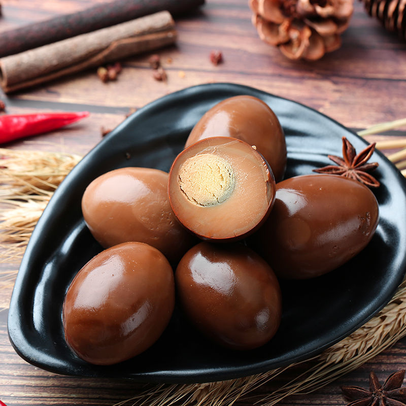五香卤蛋乡巴佬卤鸡蛋鹌鹑蛋盐焗卤味制品熟食休闲零食小吃茶叶蛋