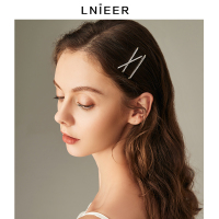 LNIEER少女水钻发夹女侧边夹韩国一字夹发卡仙女花朵夹子发饰头饰送女朋友老婆情人节七夕生日礼物