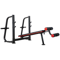 迈特森GM1009商用卧姿下斜式杠铃卧推架推举椅举重床推胸训练器械