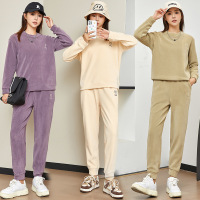 保暖套装2023秋冬新款情侣装加厚加绒休闲男上衣可外穿网红家居服