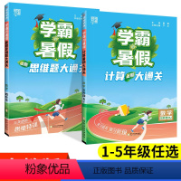 ❤❤攻克数学!2本[计算+思维大通关]人教版 一升二 [正版]2024学霸的暑假衔接作业小学一升二升三升四升五升六年级下