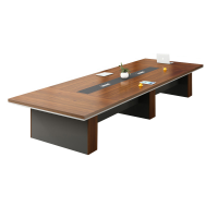 迅迈 会议桌3500*1400*750mm 简约现代板式桌 木质条形洽谈桌