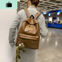 港风复古女士包包2020新款潮韩版百搭大容量双肩包时尚大学生背包NEW LAKE