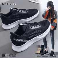 La Chessiers飞织休闲运动鞋女鞋春季新款ins百搭 透气初中学生小白鞋网鞋休闲鞋