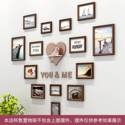 维诺亚心形照片墙装饰免打孔布置爱心相框墙卧室墙面挂墙组合背景墙创意