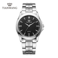 天王手表男士商务休闲简约石英表正品钢带经典男表防水腕表3570