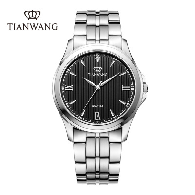 天王手表男士商务休闲简约石英表正品钢带经典男表防水腕表3570