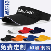 太阳帽定制印logo遮阳帽订制 空顶帽[斜纹棉] 颜色备注