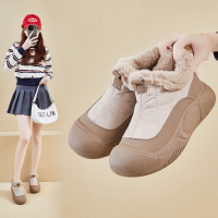 加绒高帮雪地靴女冬季新款学生ins韩版保暖休闲厚底增高