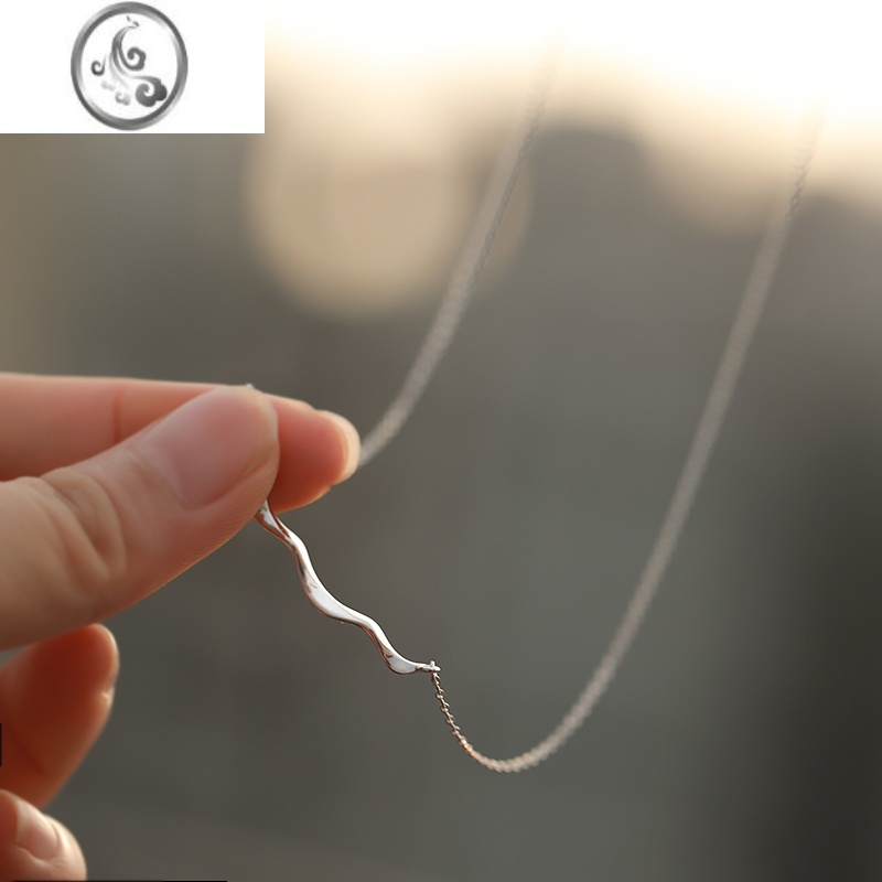 JiMi轻奢简约曲线项链女小众设计高级锁骨链2022年新款潮个性气质夏季