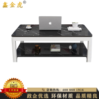 鑫金虎 茶几桌 客厅简约小户型家用北欧创意仿大理石茶桌双层储物小茶几茶桌茶台
